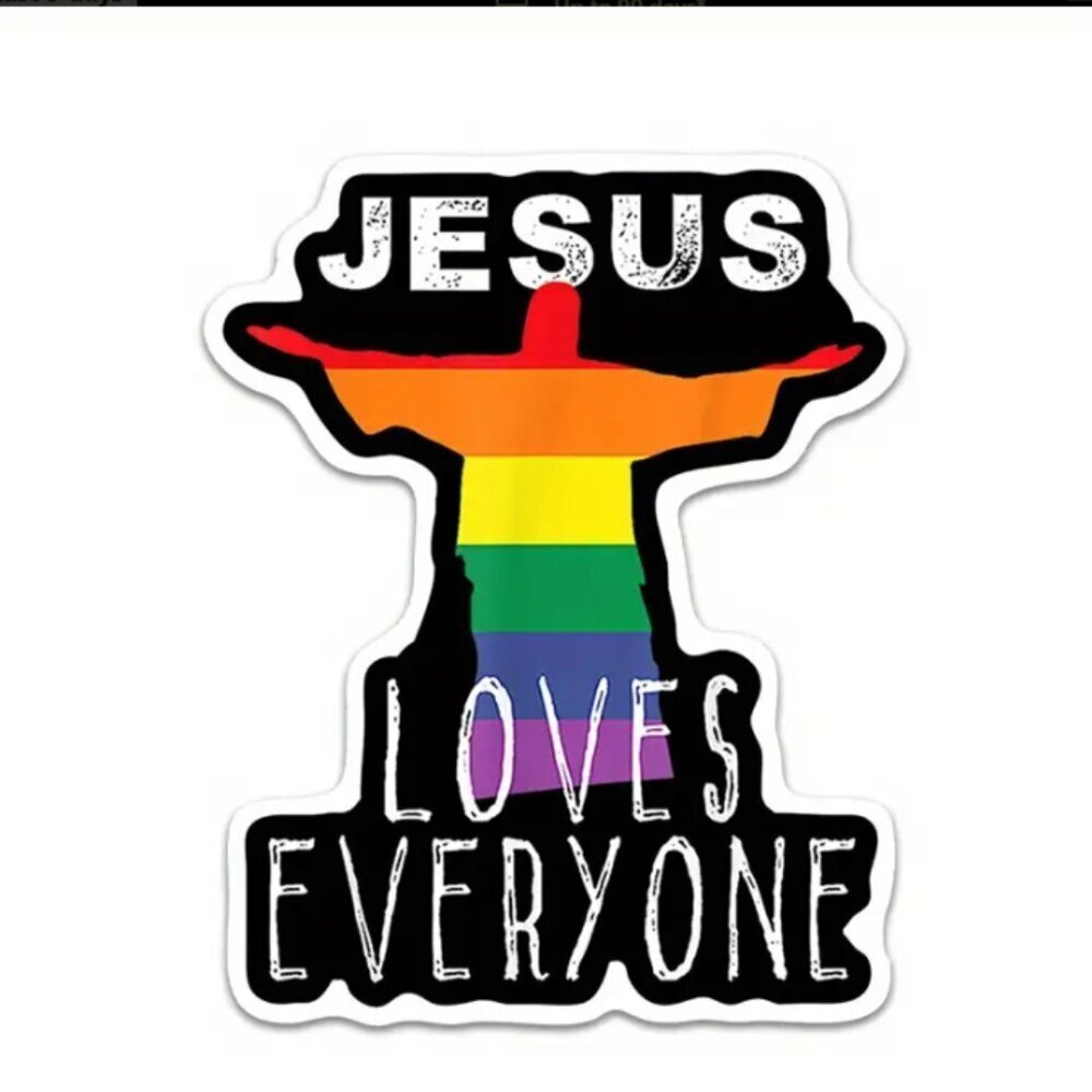 Jesus Loves Everyone Vinyl Sticker NWT
